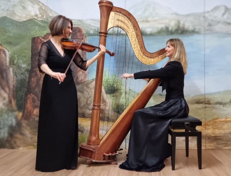 A Oviglio duo violino e arpa per “Parole, suoni e colori”
